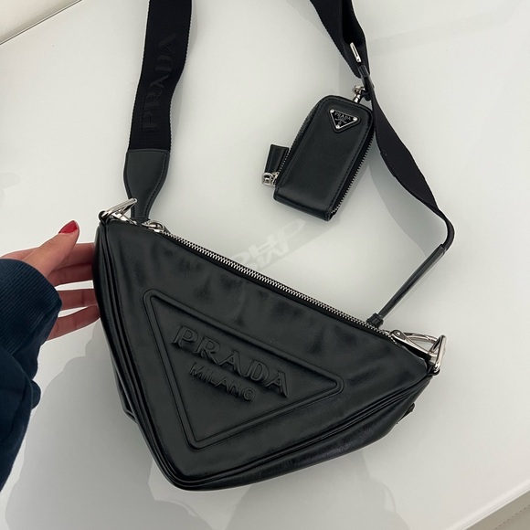 Prada Black Leather Zip Pouch - Picture 1 of 8